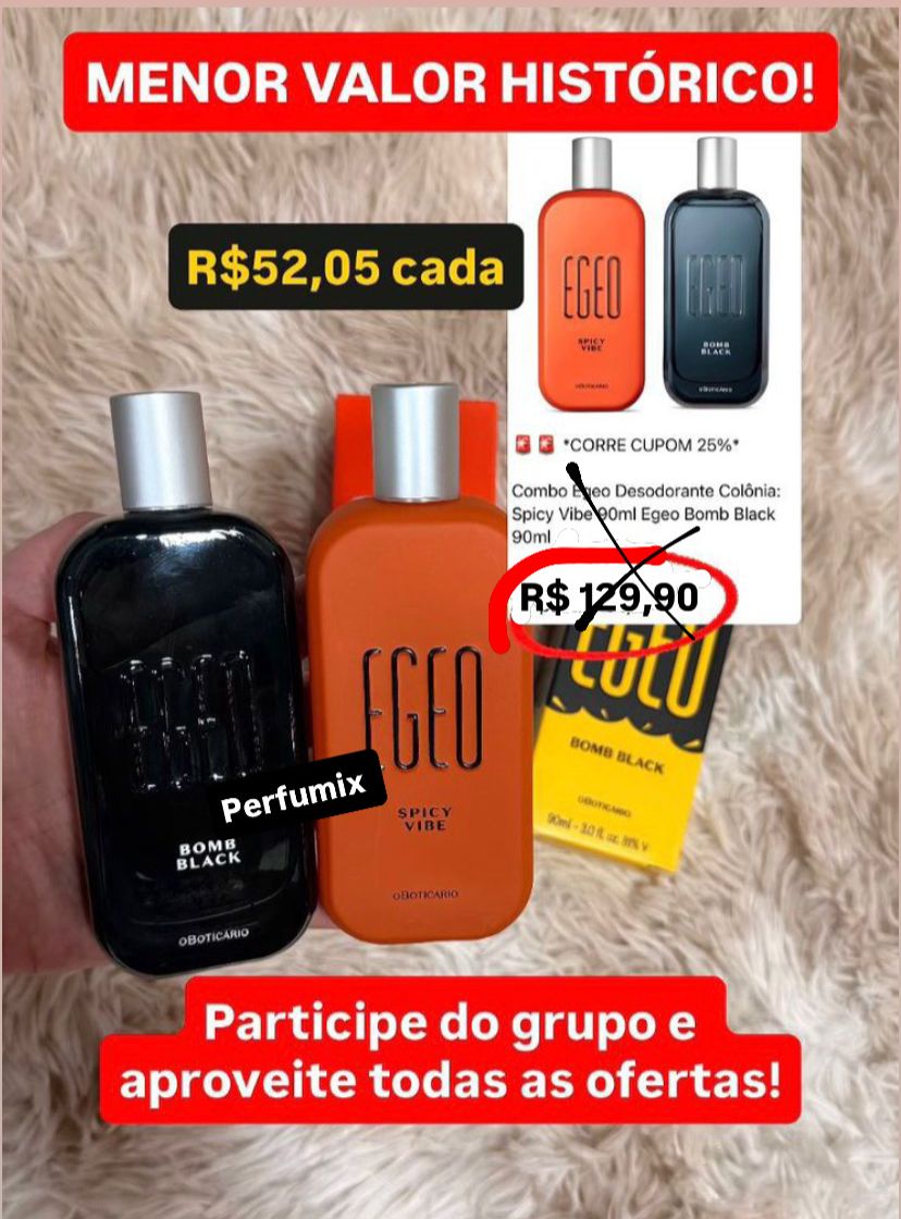Oferta de perfumes com desconto